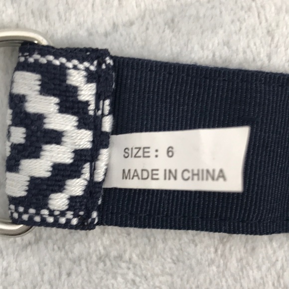 ๐ BELT navy blue d ring Aztec print - Picture 3 of 5